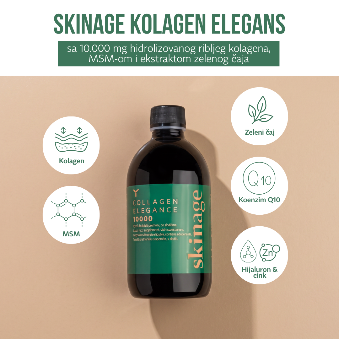 msm, Q10, 10000mg kolagena, zeleni čaj